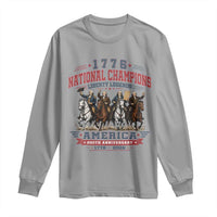 1776 National Champions Liberty Legends Vintage Long Sleeve Shirt Horseback Founding Fathers America 250th Anniversary