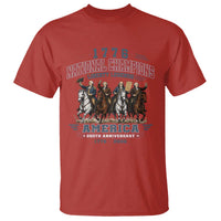 1776 National Champions Liberty Legends Vintage T Shirt Horseback Founding Fathers America 250th Anniversary