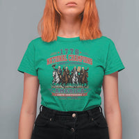 1776 National Champions Liberty Legends Vintage T Shirt For Women Horseback Founding Fathers America 250th Anniversary