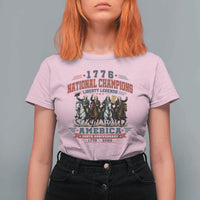 1776 National Champions Liberty Legends Vintage T Shirt For Women Horseback Founding Fathers America 250th Anniversary