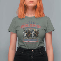 1776 National Champions Liberty Legends Vintage T Shirt For Women Horseback Founding Fathers America 250th Anniversary