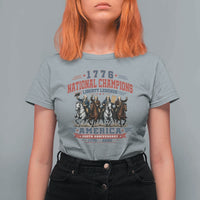 1776 National Champions Liberty Legends Vintage T Shirt For Women Horseback Founding Fathers America 250th Anniversary