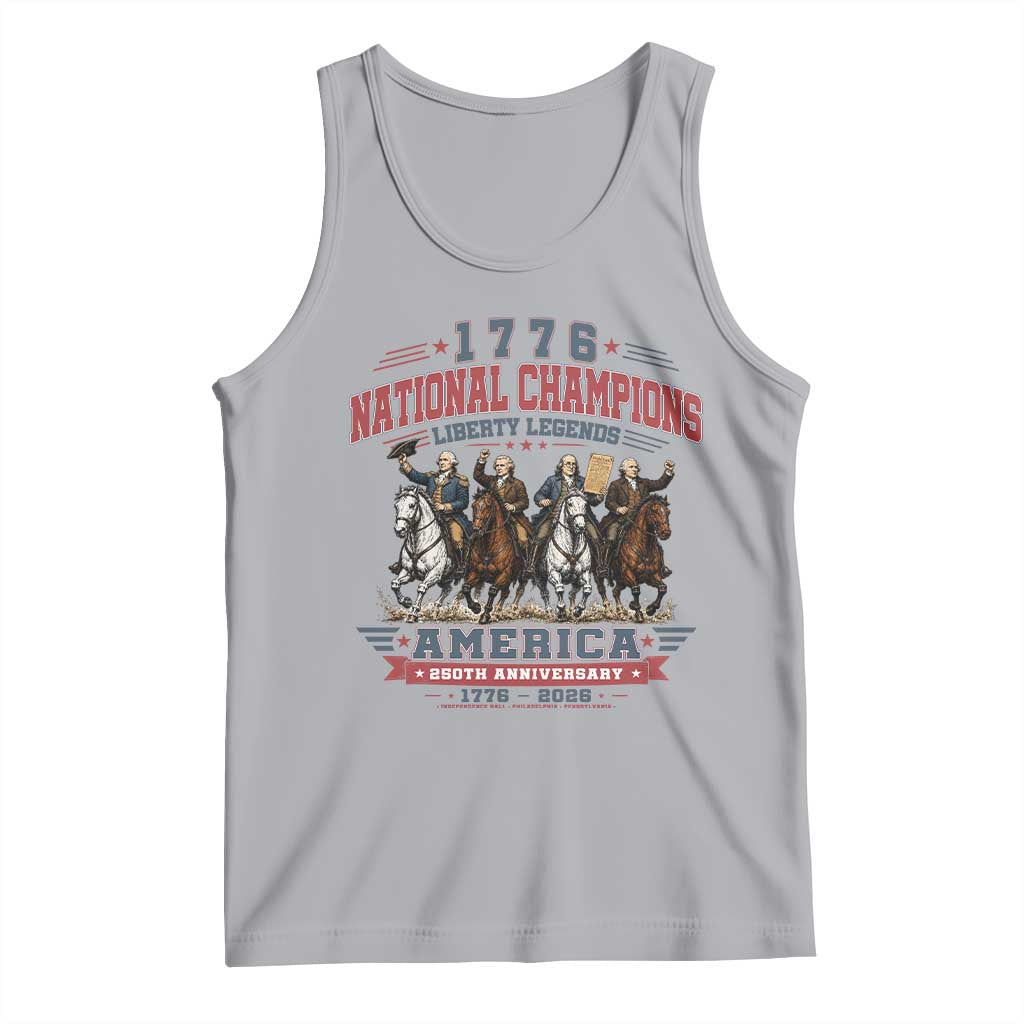 1776 National Champions Liberty Legends Vintage Tank Top Horseback Founding Fathers America 250th Anniversary