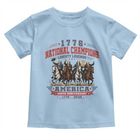 1776 National Champions Liberty Legends Vintage Toddler T Shirt Horseback Founding Fathers America 250th Anniversary