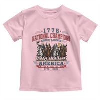 1776 National Champions Liberty Legends Vintage Toddler T Shirt Horseback Founding Fathers America 250th Anniversary
