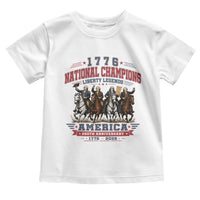 1776 National Champions Liberty Legends Vintage Toddler T Shirt Horseback Founding Fathers America 250th Anniversary