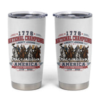 1776 National Champions Liberty Legends Vintage Tumbler Cup Horseback Founding Fathers America 250th Anniversary