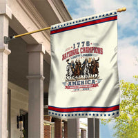 1776 National Champions Liberty Legends Vintage Patriotic Garden Flag Horseback Founding Fathers America 250th Anniversary