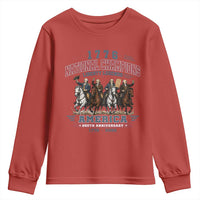 1776 National Champions Liberty Legends Vintage Youth Sweatshirt Horseback Founding Fathers America 250th Anniversary