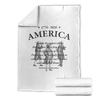 Declaration of Independence Sacred Honor Quote Graphic Throw Blanket Vintage 1776 to 2026 America Patriotic History