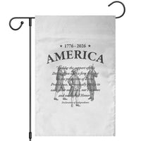 Declaration of Independence Sacred Honor Quote Graphic Garden Flag Vintage 1776 to 2026 America Patriotic History