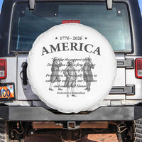 Declaration of Independence Sacred Honor Quote Graphic Spare Tire Cover Vintage 1776 to 2026 America Patriotic History