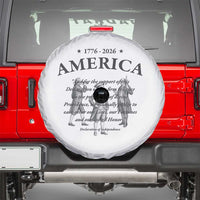 Declaration of Independence Sacred Honor Quote Graphic Spare Tire Cover Vintage 1776 to 2026 America Patriotic History