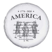 Declaration of Independence Sacred Honor Quote Graphic Spare Tire Cover Vintage 1776 to 2026 America Patriotic History