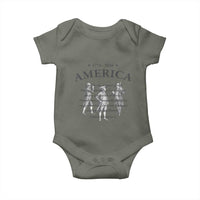 Declaration of Independence Sacred Honor Quote Graphic Baby Onesie Vintage 1776 to 2026 America Patriotic History