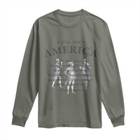 Declaration of Independence Sacred Honor Quote Graphic Long Sleeve Shirt Vintage 1776 to 2026 America Patriotic History