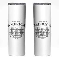 Declaration of Independence Sacred Honor Quote Graphic Skinny Tumbler Vintage 1776 to 2026 America Patriotic History