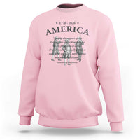 Declaration of Independence Sacred Honor Quote Graphic Sweatshirt Vintage 1776 to 2026 America Patriotic History