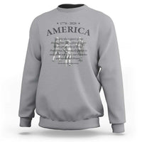 Declaration of Independence Sacred Honor Quote Graphic Sweatshirt Vintage 1776 to 2026 America Patriotic History