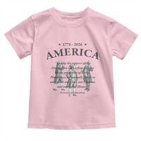 Declaration of Independence Sacred Honor Quote Graphic Toddler T Shirt Vintage 1776 to 2026 America Patriotic History
