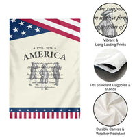 Declaration of Independence Sacred Honor Quote Graphic Patriotic Garden Flag Vintage 1776 to 2026 America History