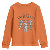 Declaration of Independence Sacred Honor Quote Graphic Youth Sweatshirt Vintage 1776 to 2026 America Patriotic History