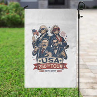 USA 250th Tour 2026 Founding Fathers Rock Concert Garden Flag Funny Mount Rushmore Rock Stars Semiquincentennial