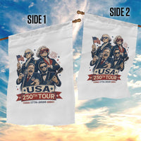 USA 250th Tour 2026 Founding Fathers Rock Concert Garden Flag Funny Mount Rushmore Rock Stars Semiquincentennial