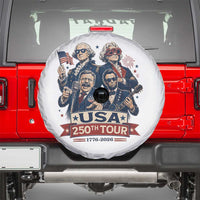 USA 250th Tour 2026 Founding Fathers Rock Concert Spare Tire Cover Funny Mount Rushmore Rock Stars Semiquincentennial