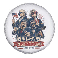USA 250th Tour 2026 Founding Fathers Rock Concert Spare Tire Cover Funny Mount Rushmore Rock Stars Semiquincentennial