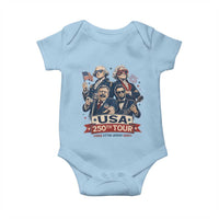 USA 250th Tour 2026 Founding Fathers Rock Concert Baby Onesie Funny Mount Rushmore Rock Stars Semiquincentennial