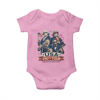 USA 250th Tour 2026 Founding Fathers Rock Concert Baby Onesie Funny Mount Rushmore Rock Stars Semiquincentennial