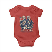 USA 250th Tour 2026 Founding Fathers Rock Concert Baby Onesie Funny Mount Rushmore Rock Stars Semiquincentennial