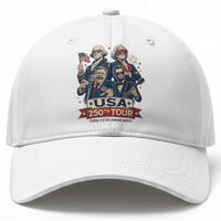 USA 250th Tour 2026 Founding Fathers Rock Concert Baseball Cap Funny Mount Rushmore Rock Stars Semiquincentennial