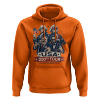 USA 250th Tour 2026 Founding Fathers Rock Concert Hoodie Funny Mount Rushmore Rock Stars Semiquincentennial