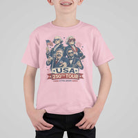 USA 250th Tour 2026 Founding Fathers Rock Concert T Shirt For Kid Funny Mount Rushmore Rock Stars Semiquincentennial