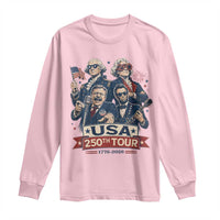 USA 250th Tour 2026 Founding Fathers Rock Concert Long Sleeve Shirt Funny Mount Rushmore Rock Stars Semiquincentennial