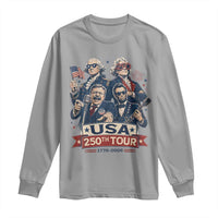USA 250th Tour 2026 Founding Fathers Rock Concert Long Sleeve Shirt Funny Mount Rushmore Rock Stars Semiquincentennial