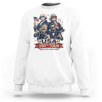USA 250th Tour 2026 Founding Fathers Rock Concert Sweatshirt Funny Mount Rushmore Rock Stars Semiquincentennial