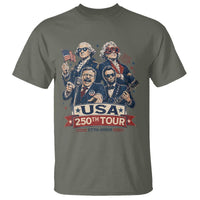 USA 250th Tour 2026 Founding Fathers Rock Concert T Shirt Funny Mount Rushmore Rock Stars Semiquincentennial