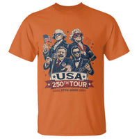 USA 250th Tour 2026 Founding Fathers Rock Concert T Shirt Funny Mount Rushmore Rock Stars Semiquincentennial