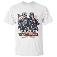 USA 250th Tour 2026 Founding Fathers Rock Concert T Shirt Funny Mount Rushmore Rock Stars Semiquincentennial