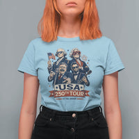 USA 250th Tour 2026 Founding Fathers Rock Concert T Shirt For Women Funny Mount Rushmore Rock Stars Semiquincentennial