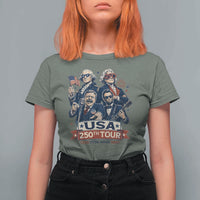 USA 250th Tour 2026 Founding Fathers Rock Concert T Shirt For Women Funny Mount Rushmore Rock Stars Semiquincentennial
