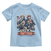 USA 250th Tour 2026 Founding Fathers Rock Concert Toddler T Shirt Funny Mount Rushmore Rock Stars Semiquincentennial