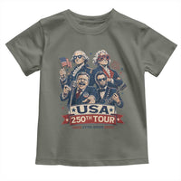 USA 250th Tour 2026 Founding Fathers Rock Concert Toddler T Shirt Funny Mount Rushmore Rock Stars Semiquincentennial