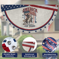 250 Years Since 1776 Cowboy on Horseback Patriotic Fan Flag Vintage Western Style American Flag Semiquincentennial