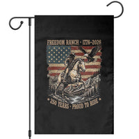 Vintage Cowboy and Soaring Eagle Freedom Ranch 1776 to 2026 Garden Flag Proud to Ride American Flag 250th Anniversary