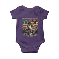 Vintage Cowboy and Soaring Eagle Freedom Ranch 1776 to 2026 Baby Onesie Proud to Ride American Flag 250th Anniversary