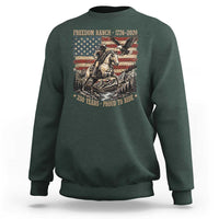 Vintage Cowboy and Soaring Eagle Freedom Ranch 1776 to 2026 Sweatshirt Proud to Ride American Flag 250th Anniversary